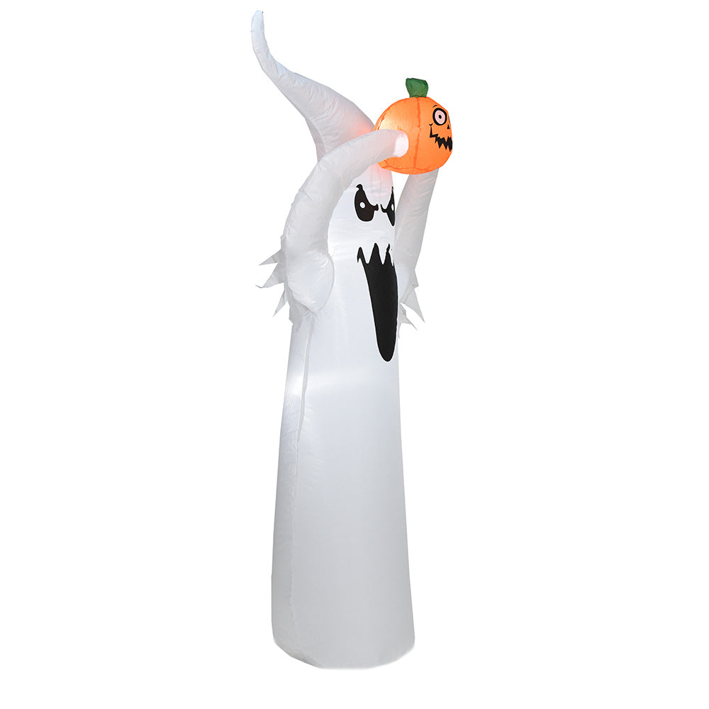 Inflatable Pumpkin Lamp Garden Decoration with LED Lighting - White
