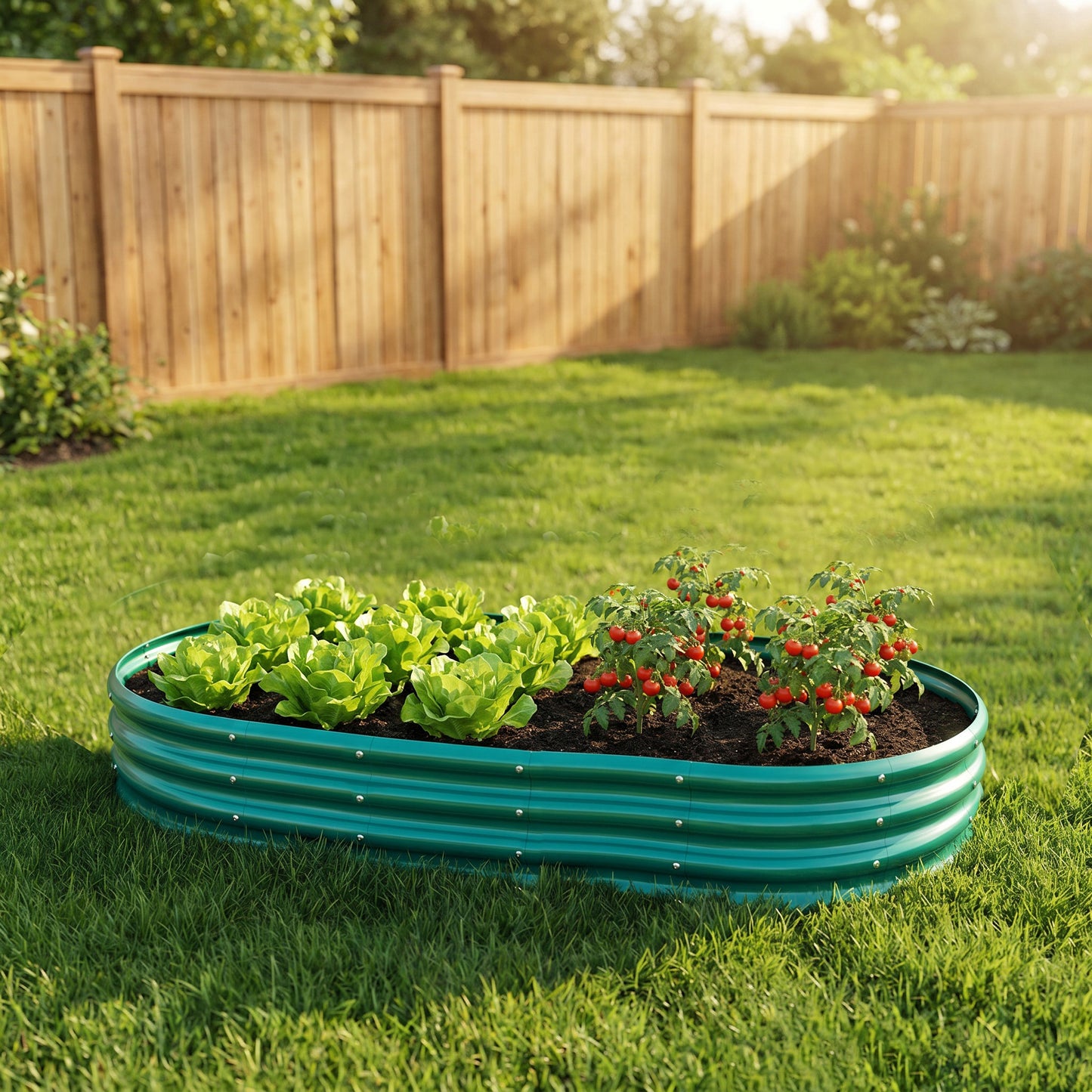 Galvanized Raised Garden Bed 6x3x1ft - Heavy Duty Metal Planter Box