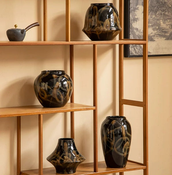 Ceramic Flower Vase for Living Room Decor - Multiple Styles & Sizes