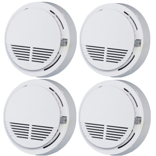 (4 Pack) Smoke Alarm Detector Home Fire Safety Sensor Alert Battery