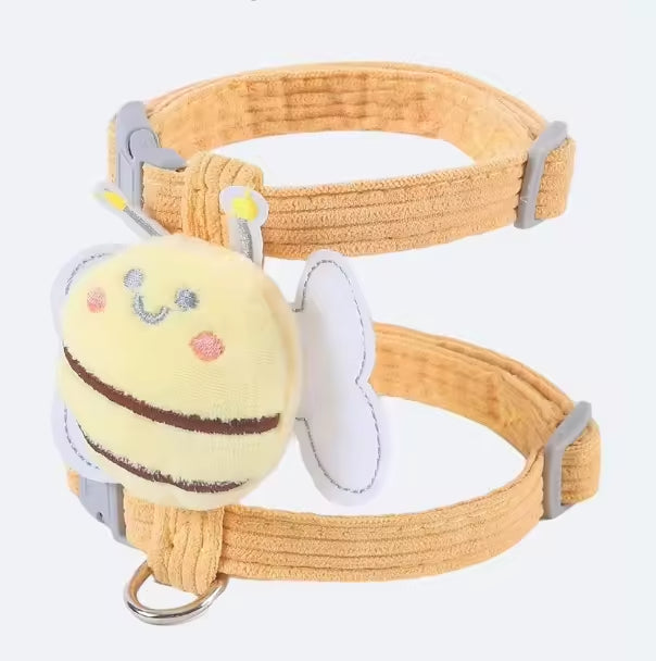 Adjustable Cat and Small Dog Harness Vest with Wing Decoration - Strap Set