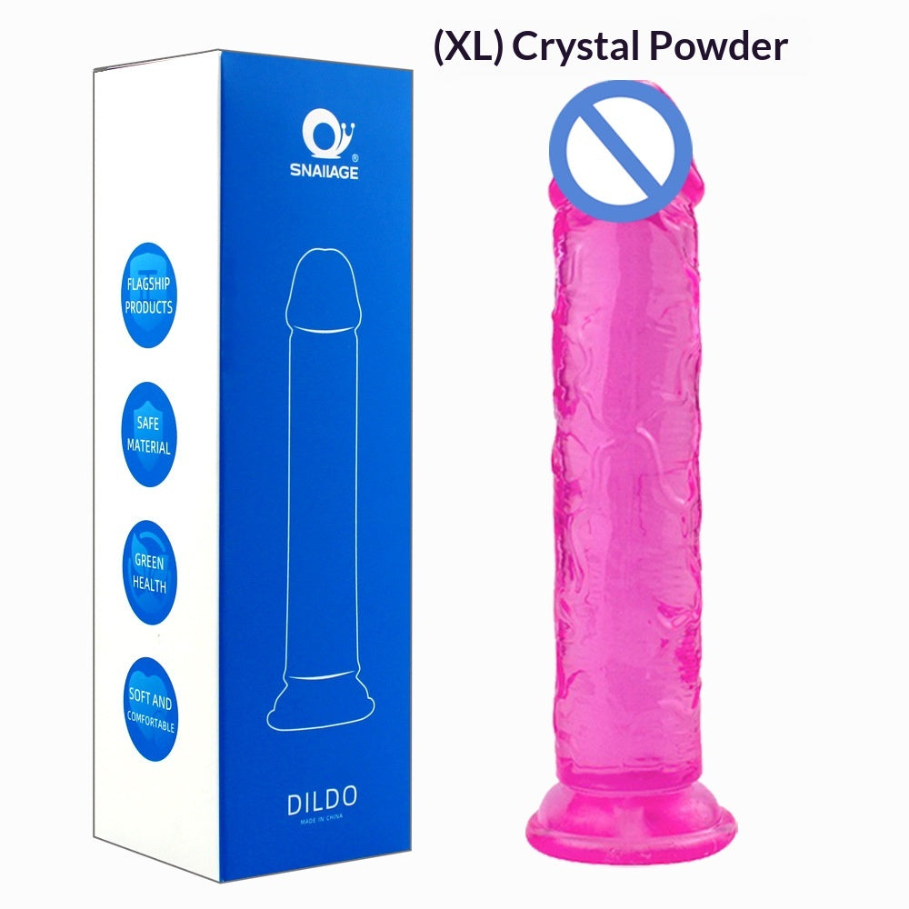Egg-Free Crystal Clear Silicone Dildo Toy for Adult Wellness