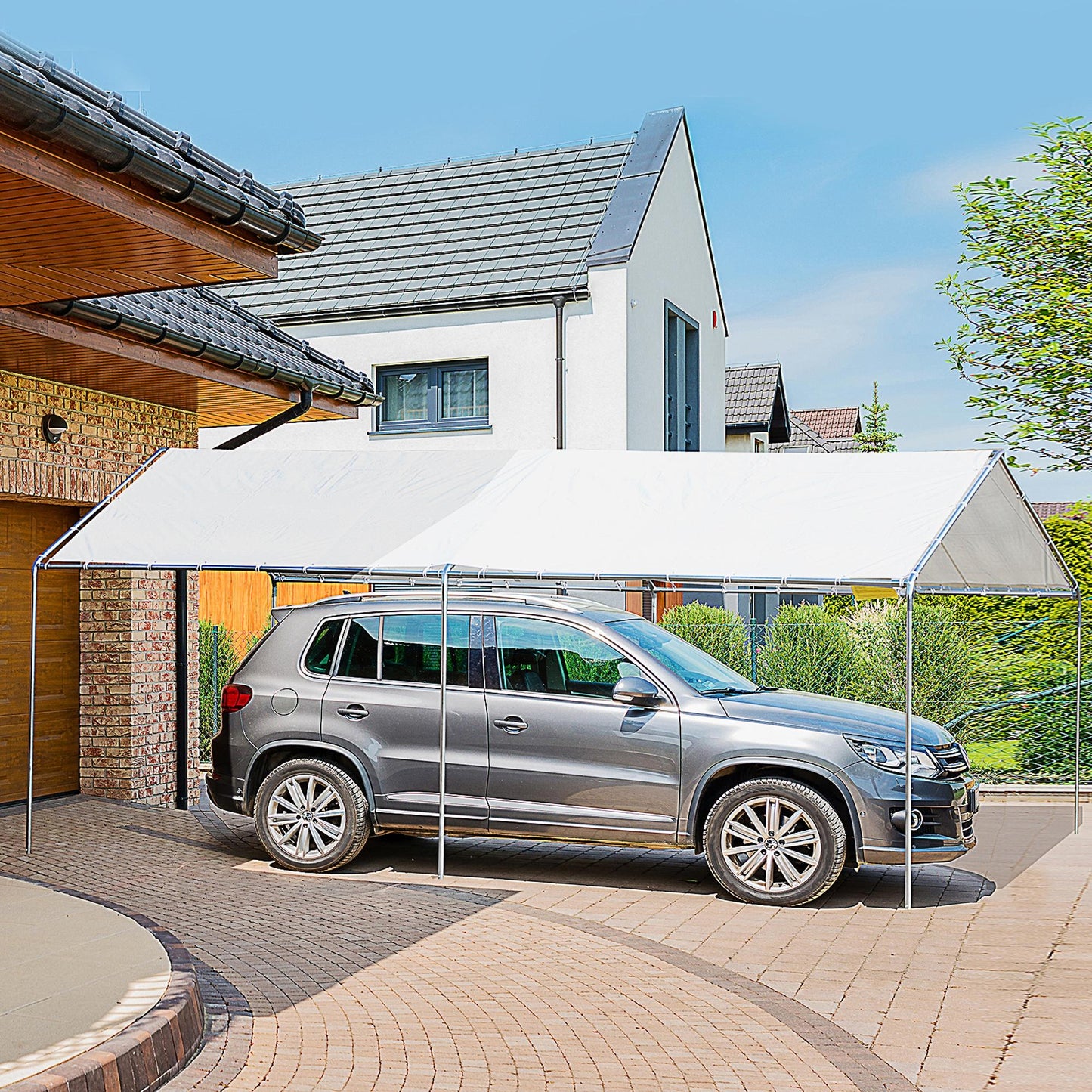 Heavy Duty Carport Canopy 9.6' x 19.5' with Anchor Kit