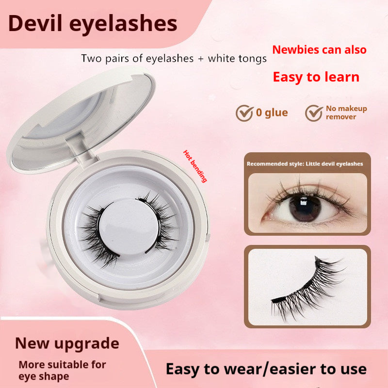 Magnetic False Eyelashes - Natural Mink Lash Set with Applicator Tool