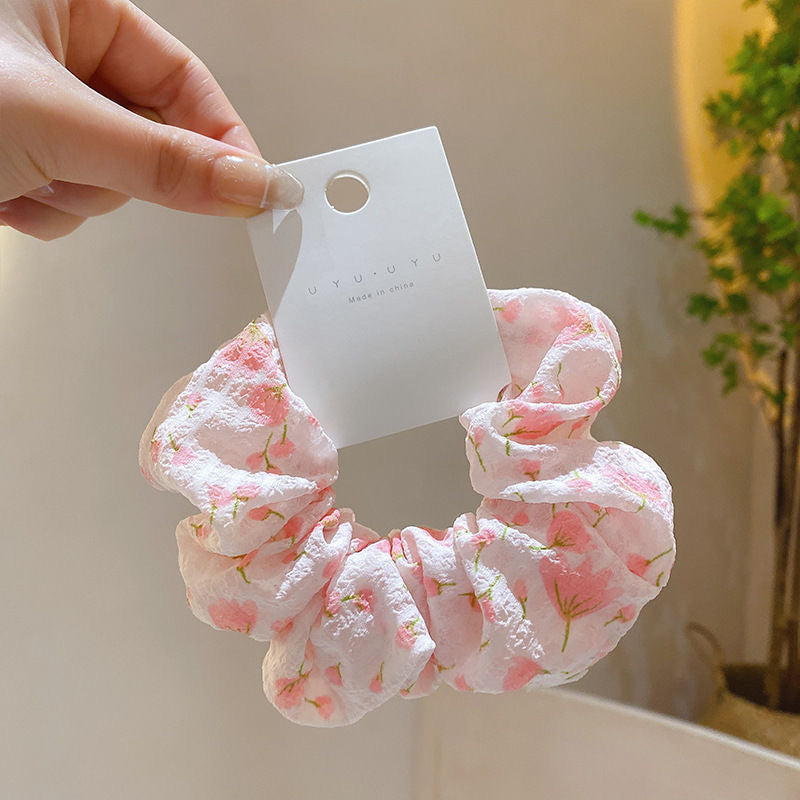 Summer Sweet Lace Scrunchie Hair Tie - Elegant Floral Hair Accessory