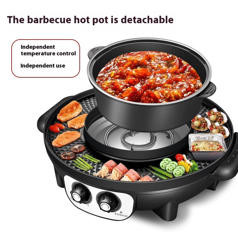 Korean-Style Electric Hot Pot & Grill Multi-Functional All-in-One Cooker