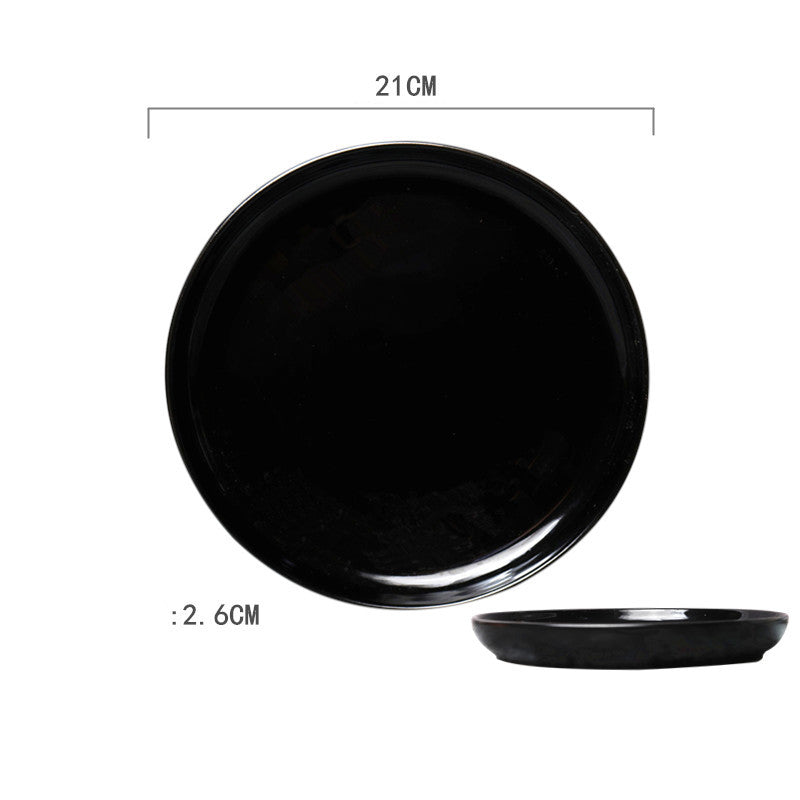 Ceramic Hand-Painted Western Style Breakfast Plate 8 Inch Microwave Safe