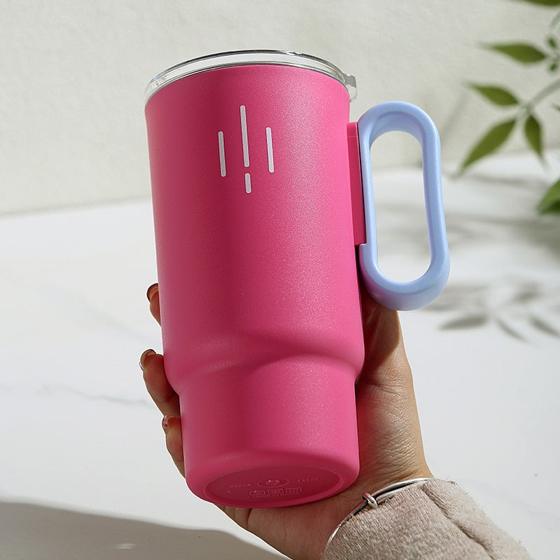 Double-Walled Stainless Steel Coffee Mug 560ml with Handle - Luxury Home Drinkware