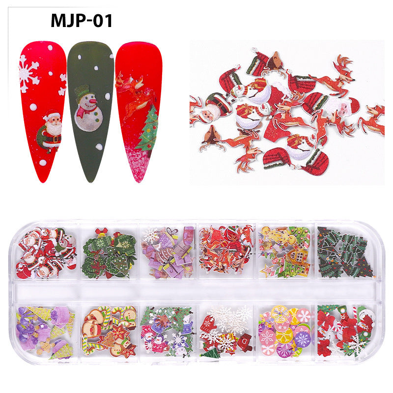 Nail Art Ornament Set - Wood Pulp Butterfly & Flower Design