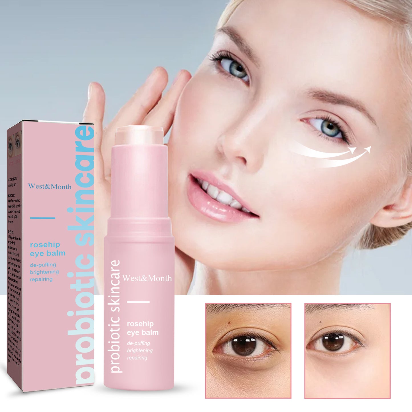 Rose Fruit Eye Cream Stick for Fine Lines & Eye Bags - 3g