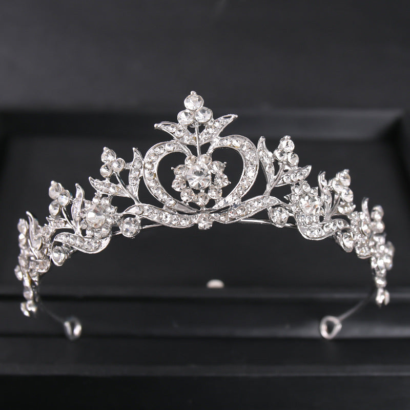 Baroque Pearl Rhinestone Crown Hair Accessory
