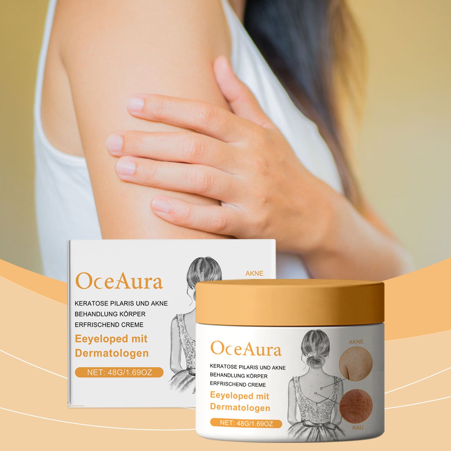 Exfoliating Skin Repair Cream with Vitamin E and Lactic Acid