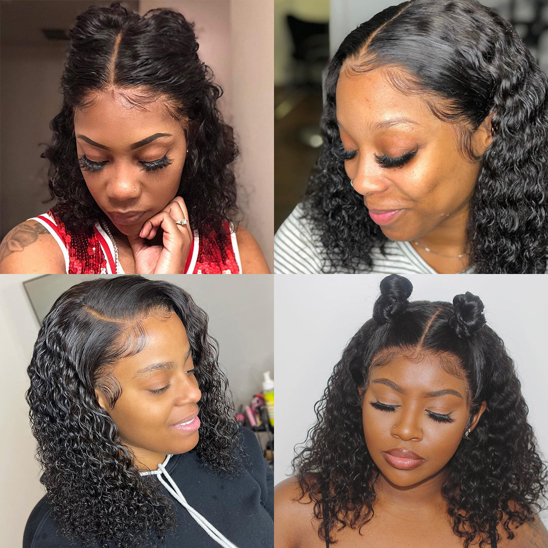 Human Hair Short Bob Wig - Jerry Curly, 100% Unprocessed