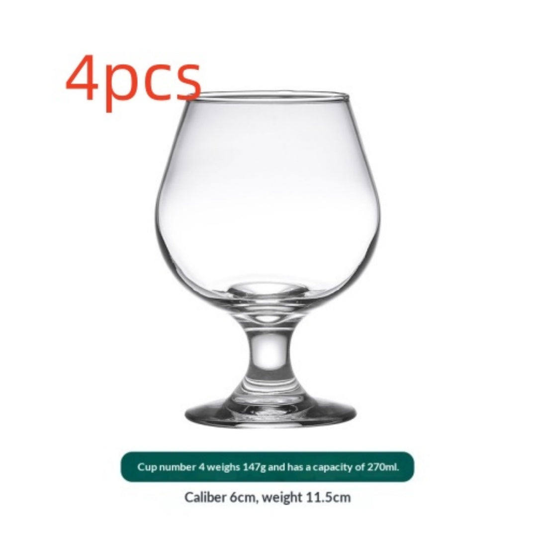 Short-Stemmed Wine Glass Set - Multiple Sizes & Quantities for Red & Brandy
