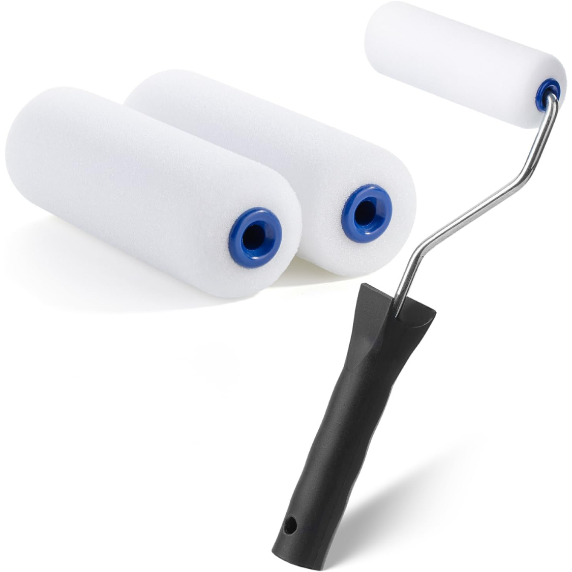 4-Inch Paint Roller Kit - 3 Pack High Density Foam Covers