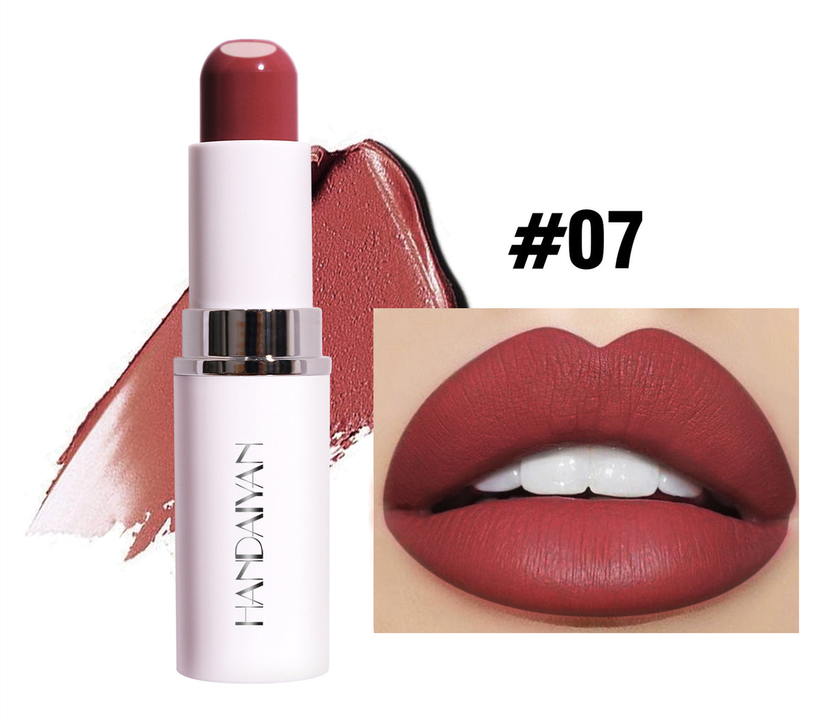 Two-in-One Matte Lipstick for Moisturizing & Long-Lasting Color - Female Makeup