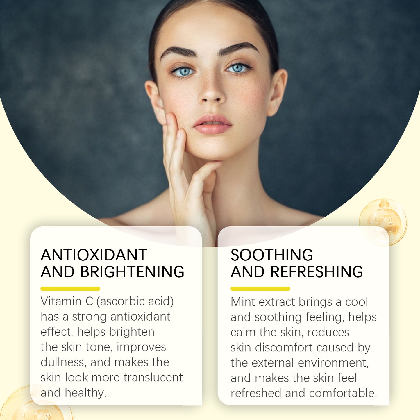 Moisturizing Facial Essence with Vitamin E and Mint Extract - 37ml