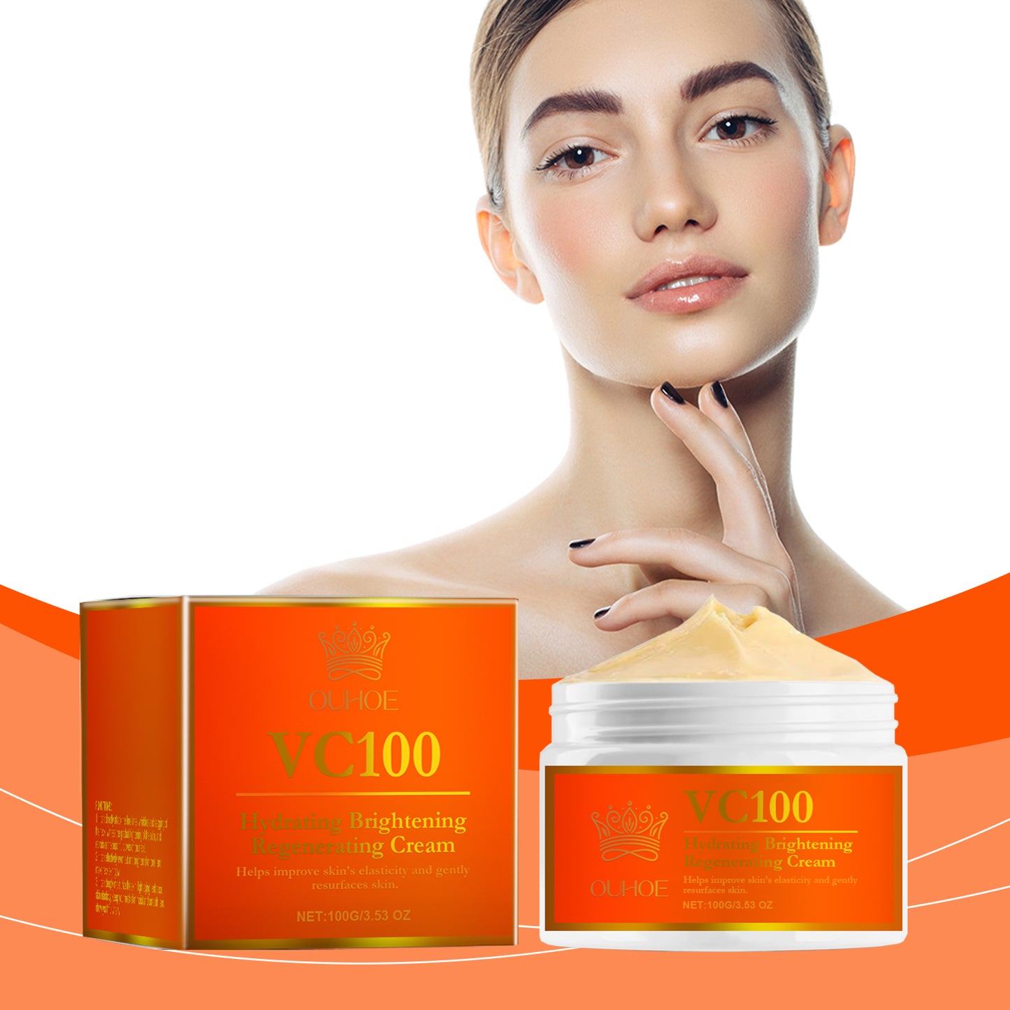 Firming Moisturizing Facial Cream with Aloe Vera & Peptide - 100g