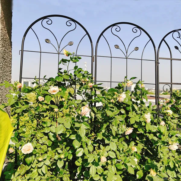Metal Garden Trellis 86.7" x 19.7" - Rustproof Support for Climbing Plants