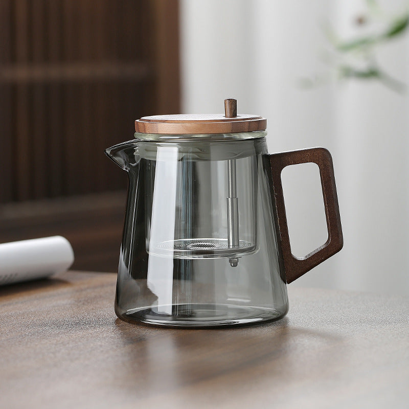 Tea Separation Pot with Walnut Handle 650ml - Chinese Style Drinkware
