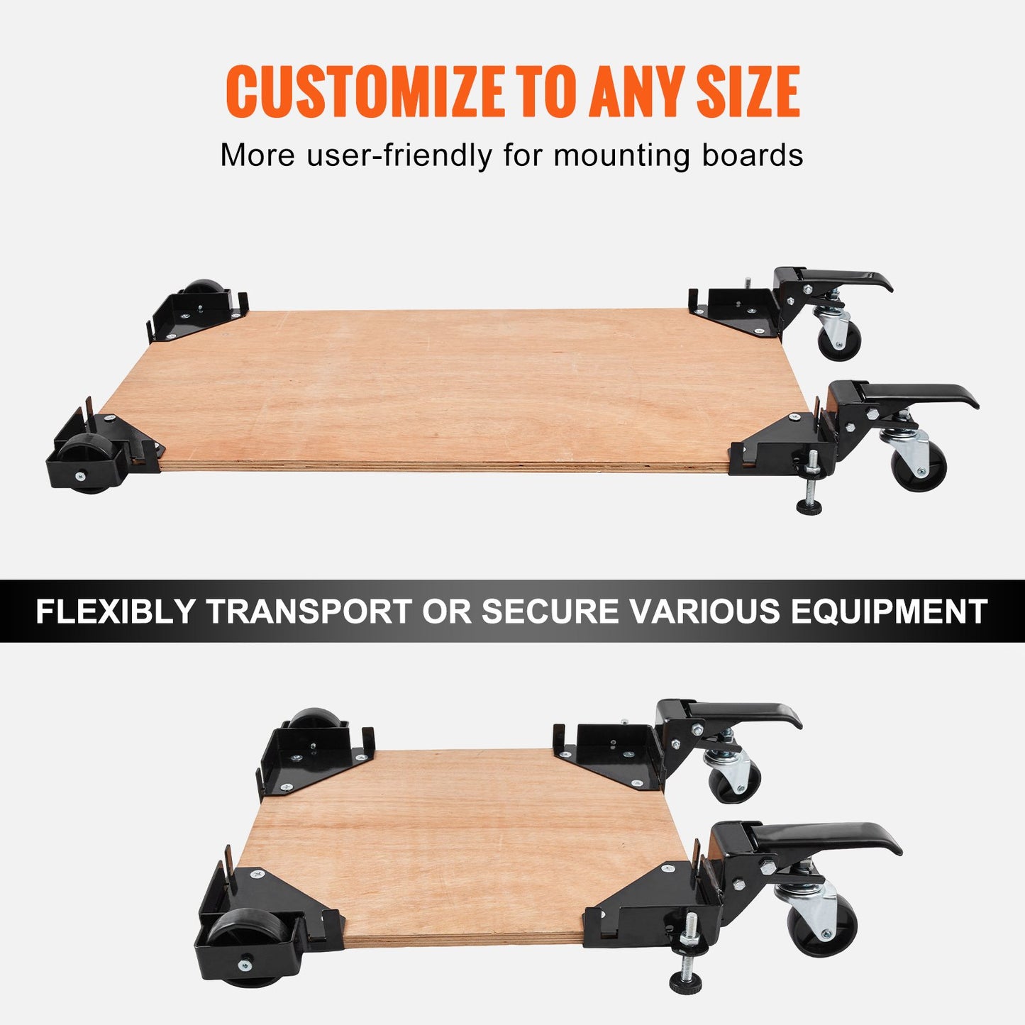 Heavy Duty Mobile Base Stand 400 Lb Capacity for Tools and Machines - Black
