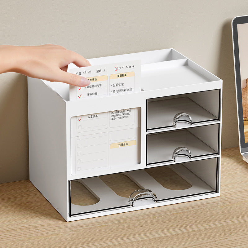 Multi-Functional Transparent Drawer Pen Holder Organizer with Dividers