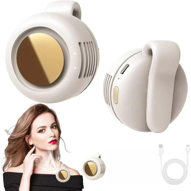 Portable Mini Bladeless Fan with Clip - 360° Adjustable, USB Rechargeable