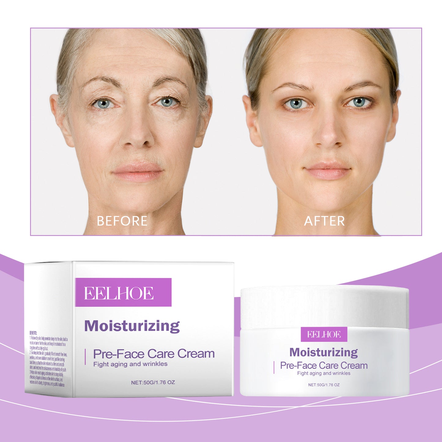Moisturizing Anti-Wrinkle Face Cream with Hyaluronic Acid & Vitamin C