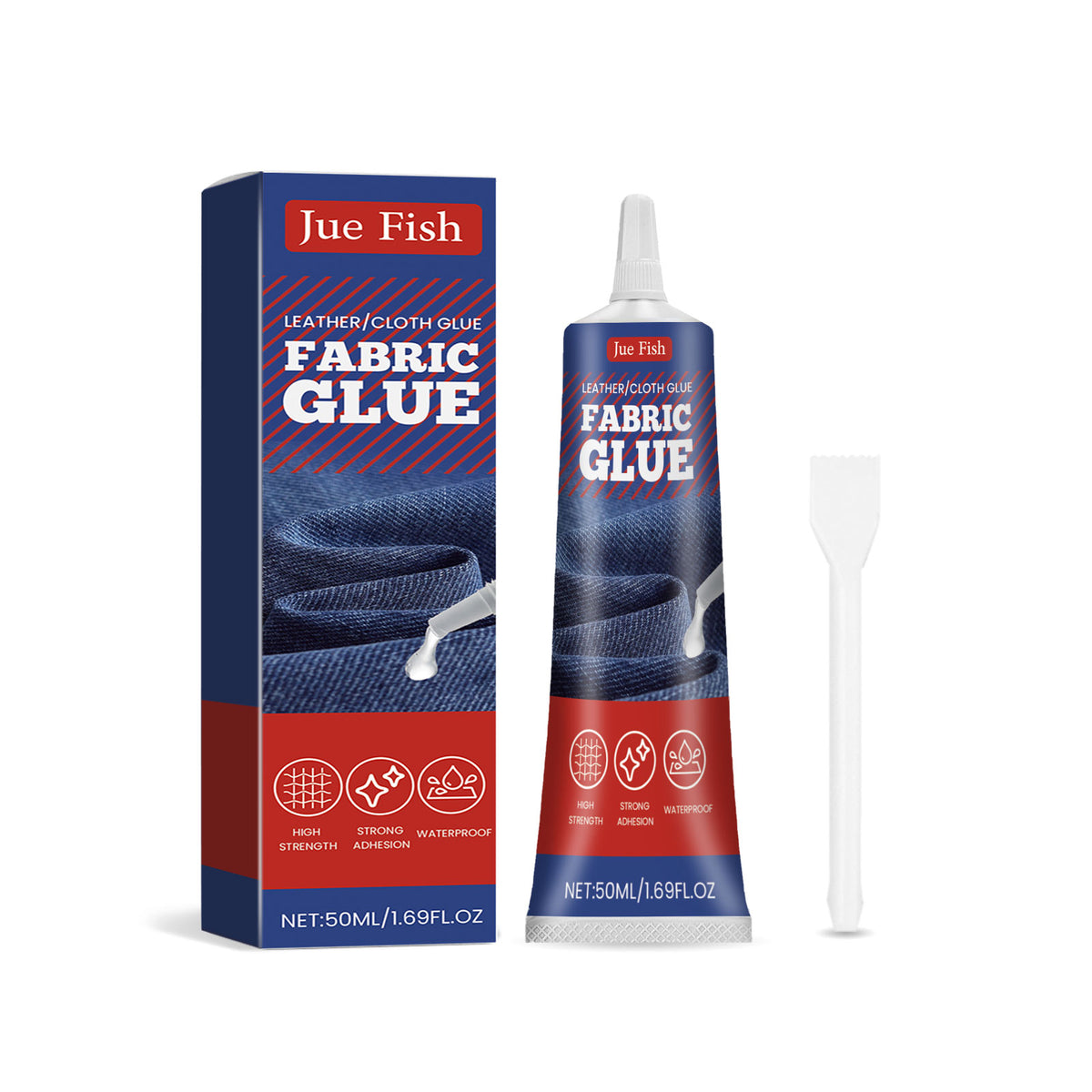 Fabric Adhesive Glue 100g with Scraper for Fabric Repair & Wall Crack Fix