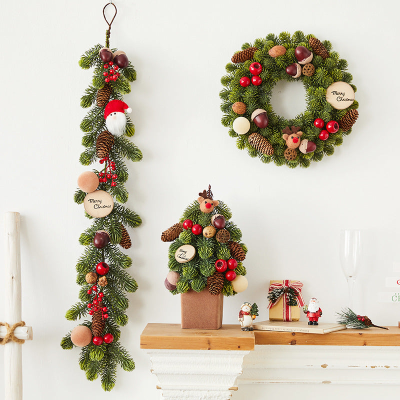 Christmas Wreath Cane Decorations for Holiday Home Decor
