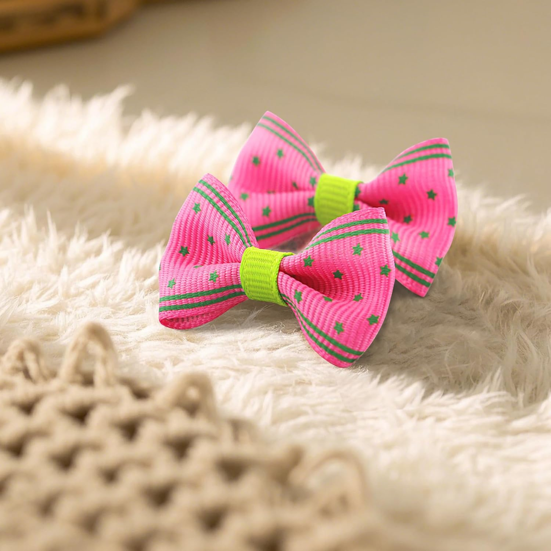 Dog Hair Bows for Small Puppies & Small Breeds - 60 Multicolor Clips
