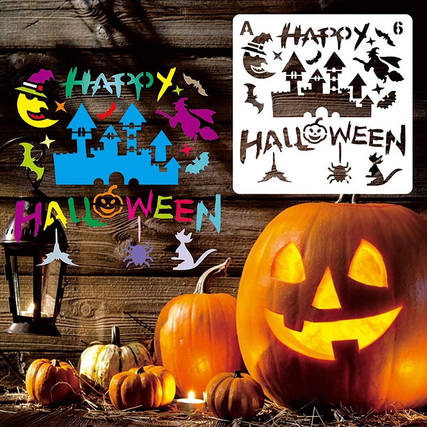 32 Pcs Halloween Painting Stencils - Reusable DIY Templates