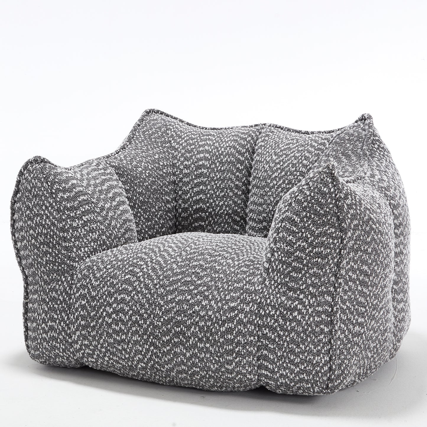Comfortable Grey Bean Bag Sofa Chair for Living Rooms