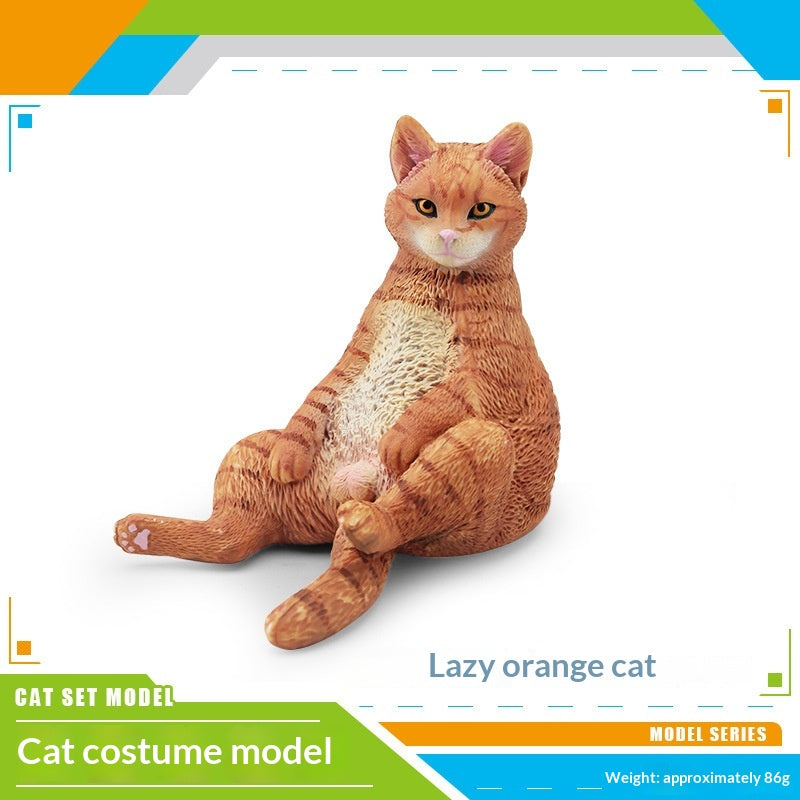Children's Animal Model Figurines Set - Educational PVC Cat Figures for Kids & Decor