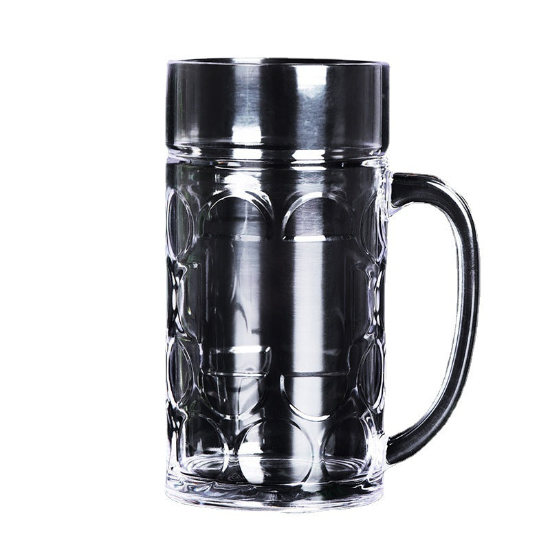 Plastic Pineapple Mug with Handle - 600ml Drinkware for Home & Bar