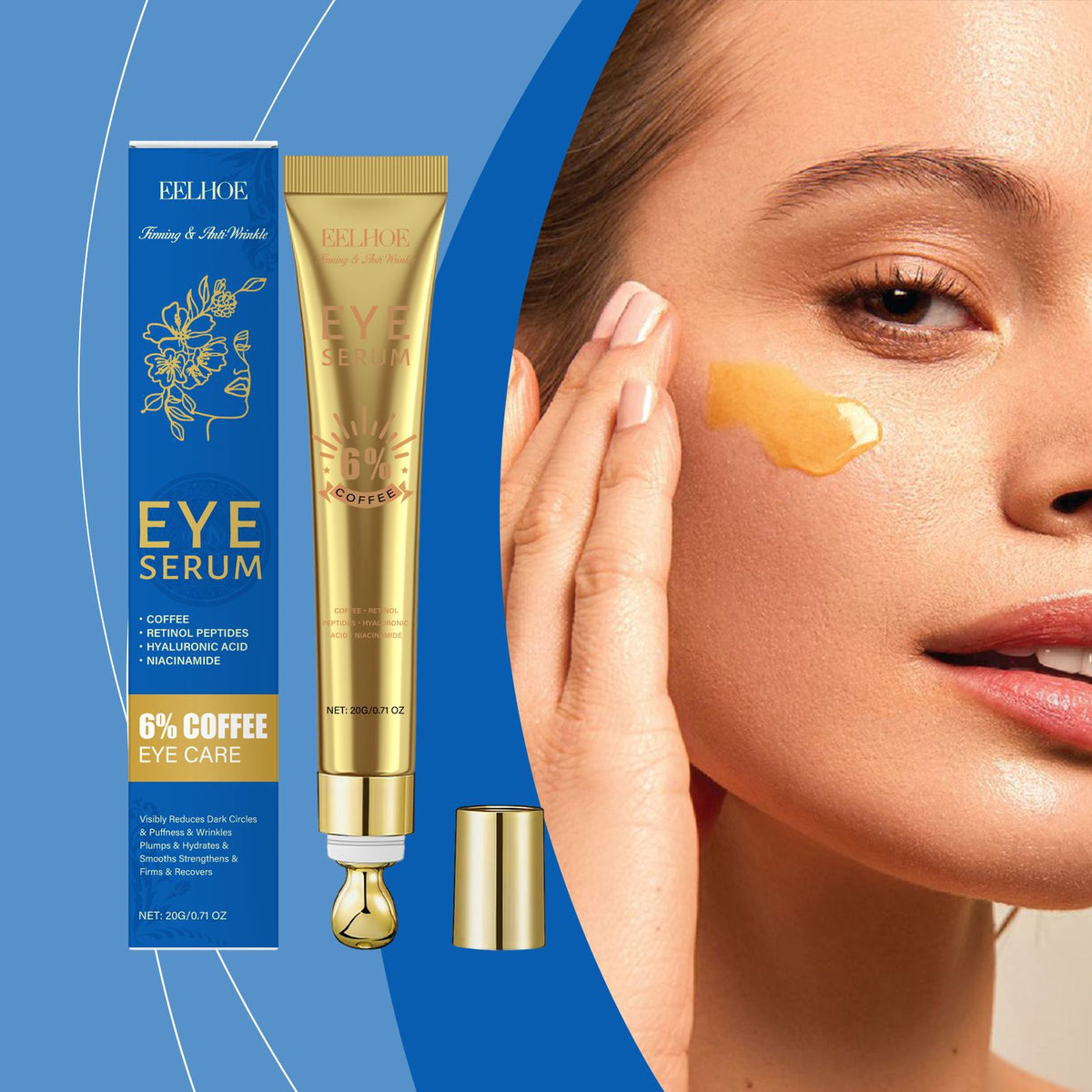Retinol Eye Cream for Fine Wrinkles Moisturizing 20g - Anti-Aging Skincare