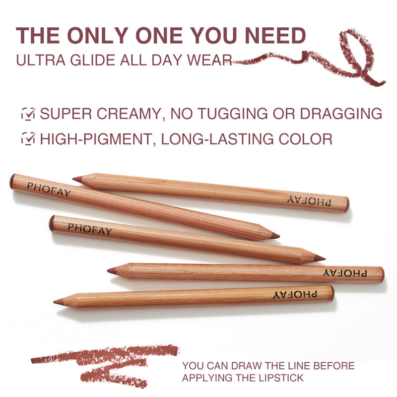 Long-Lasting Matte Lip Liner Pencil Set - Define and Shape Your Lips