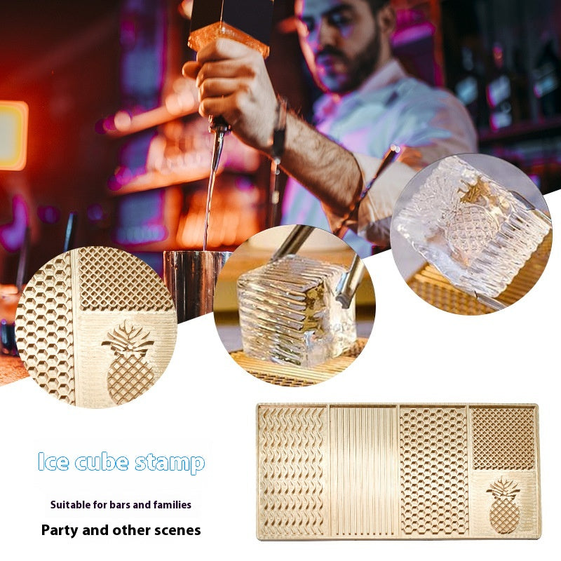 Creative Kitchen Copper Ice Cube Mold with Multiple Shapes and Sizes