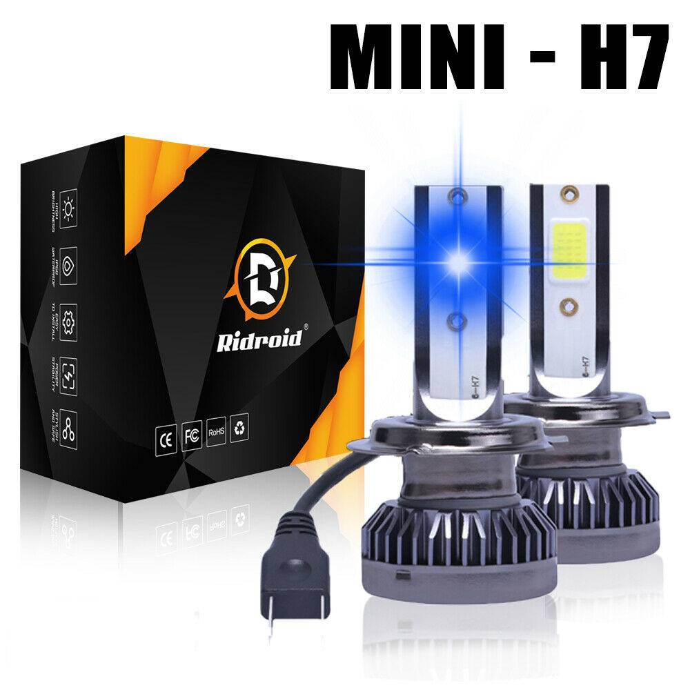 H7 LED Headlight Bulb Kit 8000K Blue High Low Beam 26000LM for Vehicles