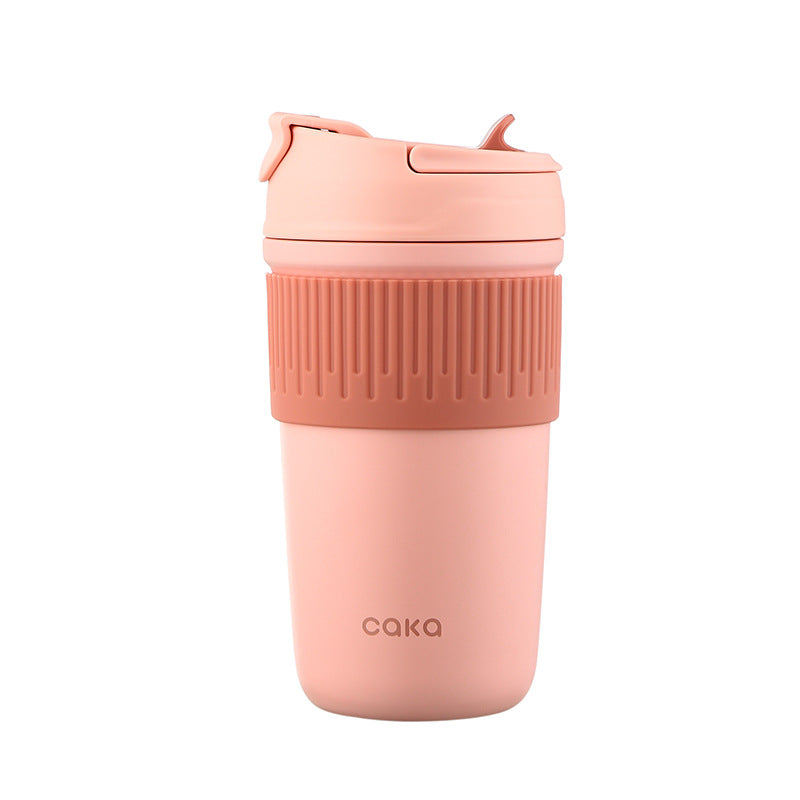 Handheld Ceramic Stainless Steel Insulated Cup - Large Capacity Drinkware