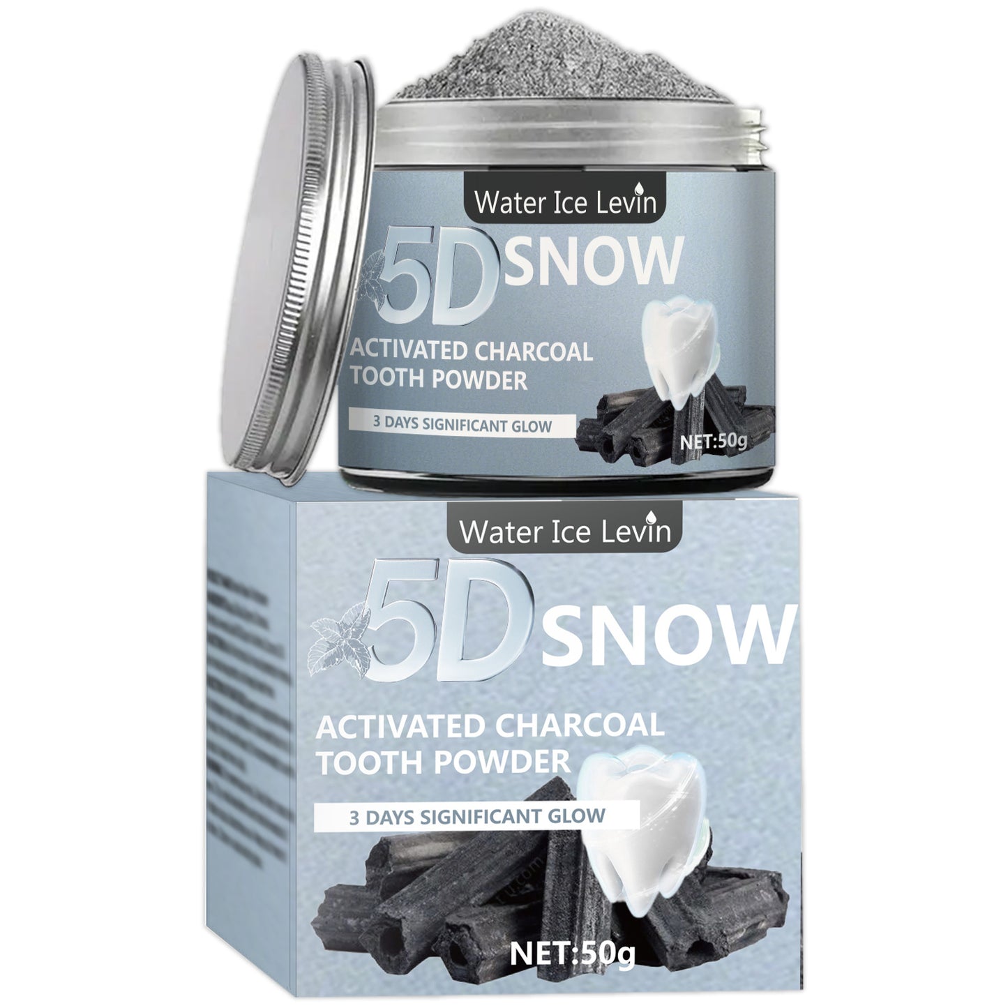 Activated Charcoal Tooth Powder - Deep Cleaning Oral Care, 50g