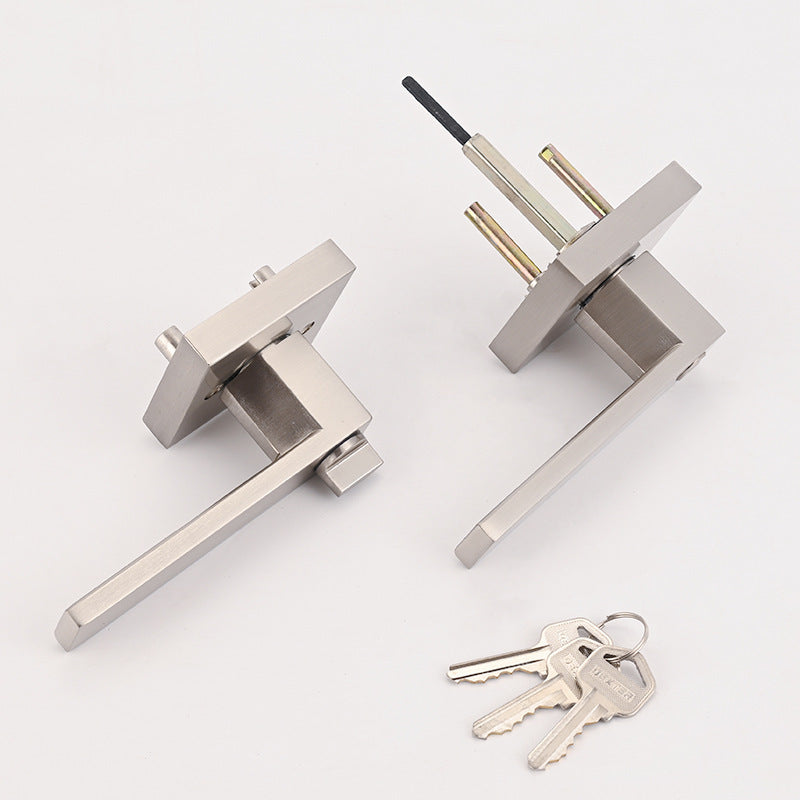 Universal Silver Door Lock Handle Set for Indoor Use - Keyless & Keyed Options