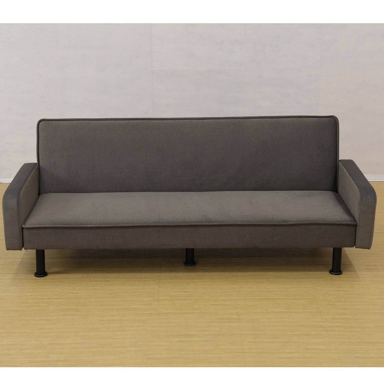 Flannel Sofabed for Living Room - Adjustable Brown Couch