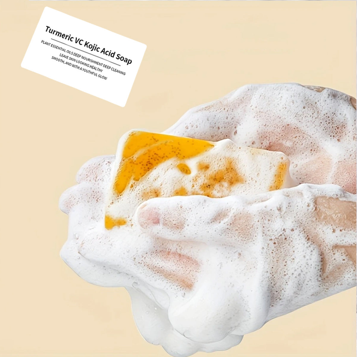 Turmeric VC Lemon Frosted Bar Soap for All Skin Types - 100g