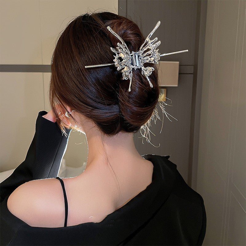 Diamond Butterfly Hair Clip - Women's Claw Clip