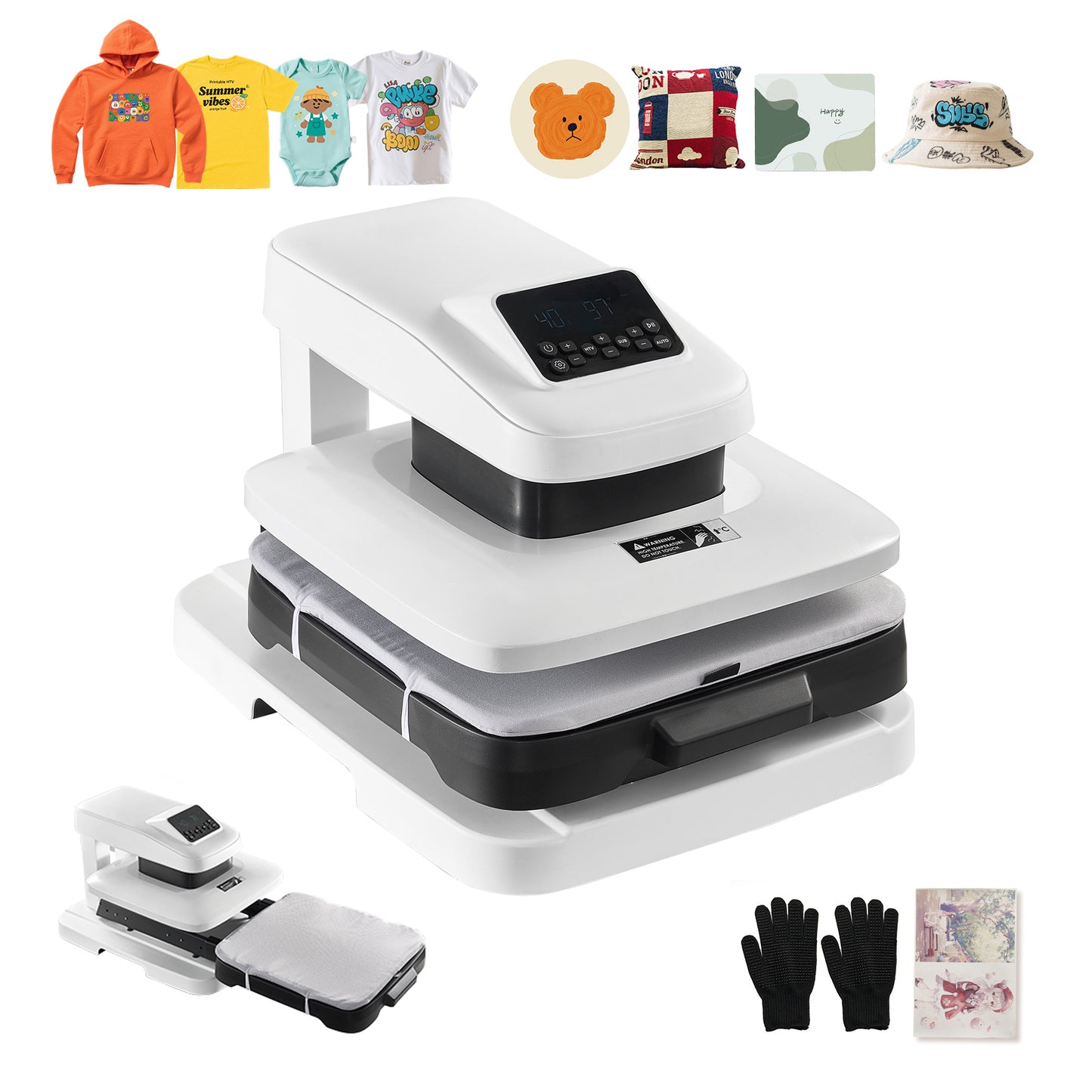 15x15 Inch Auto Heat Press Machine for T-Shirts, Sublimation & Vinyl