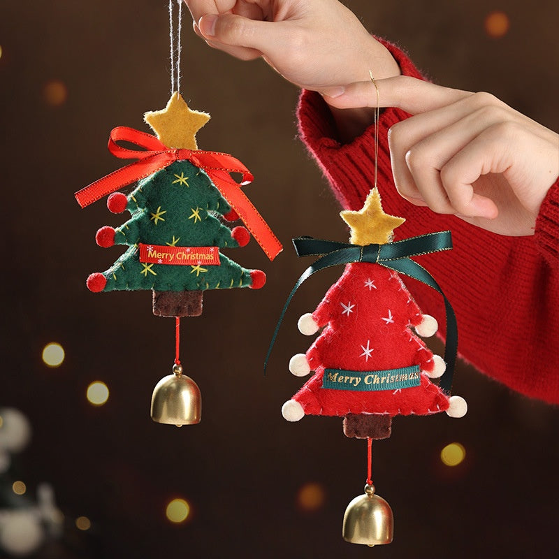 Christmas Hanging Decorations Set - Festive PVC & Plush Ornaments for Holiday Home Decor