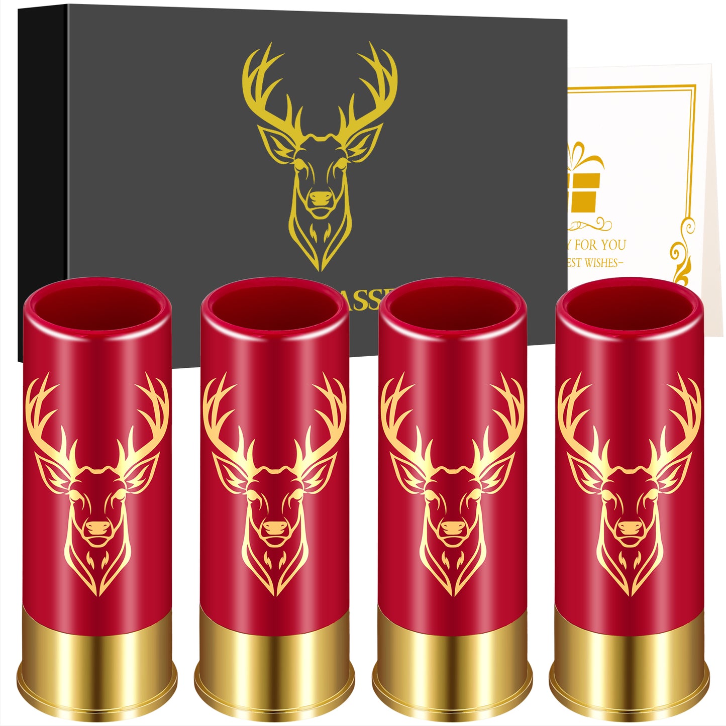 Reusable Plastic Bullet Cups - 1.5 Ounces, Ideal for Whiskey & Cocktails