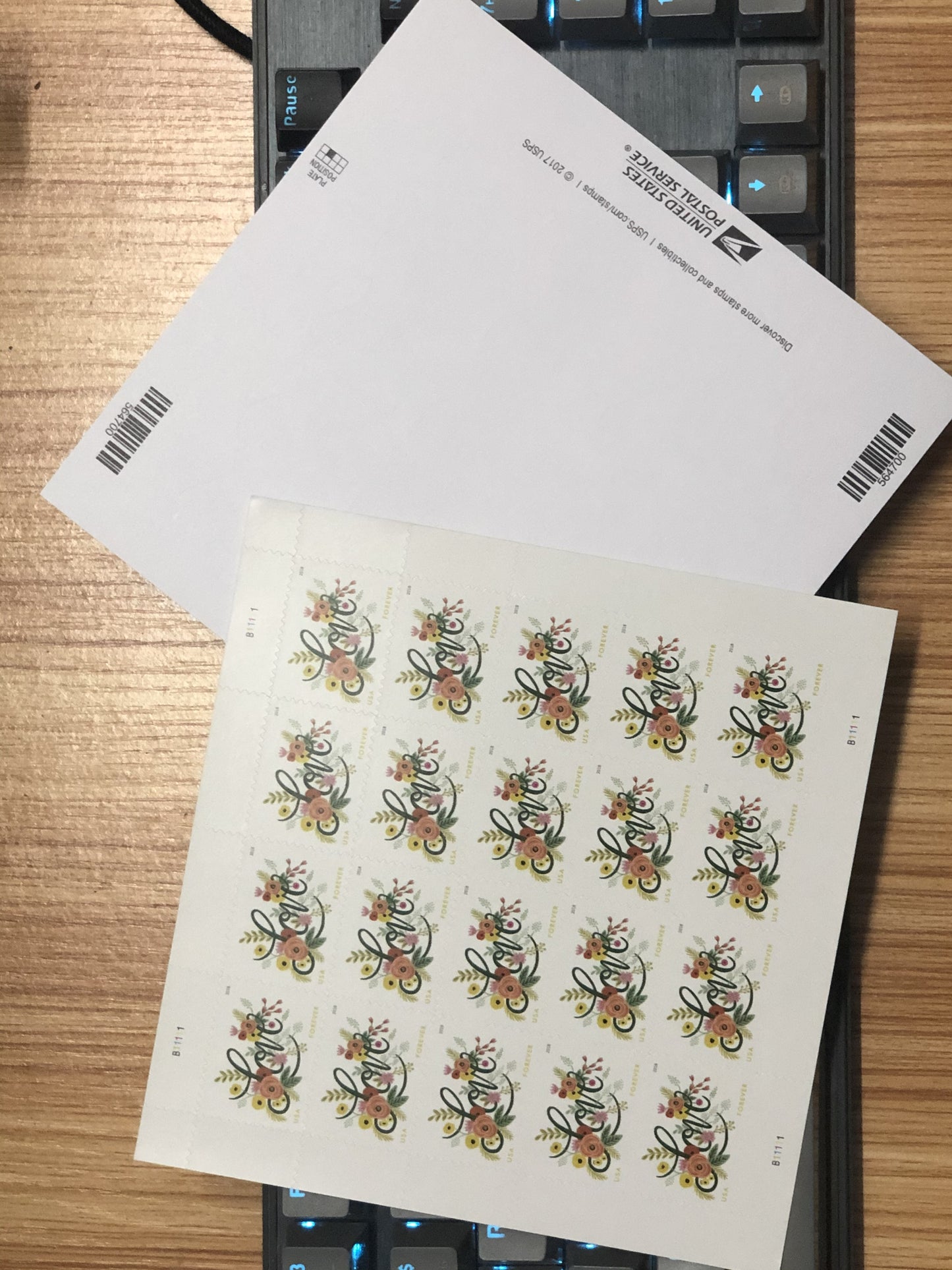 U.S. Postage Stamp - Love Flourishes Design