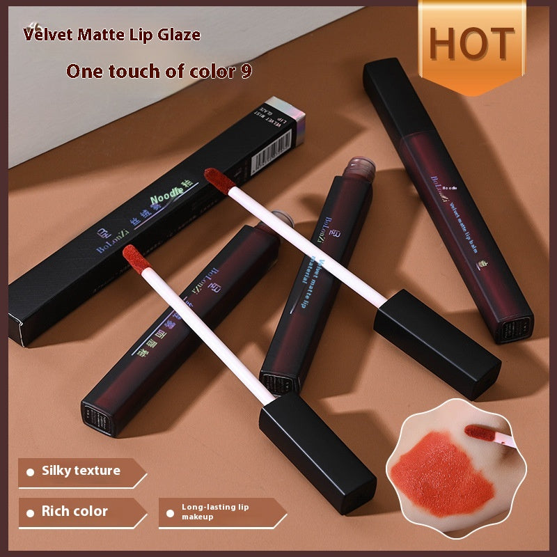 Long Lasting Matte Lip Lacquer - Velvet Finish, 2g, Multiple Colors